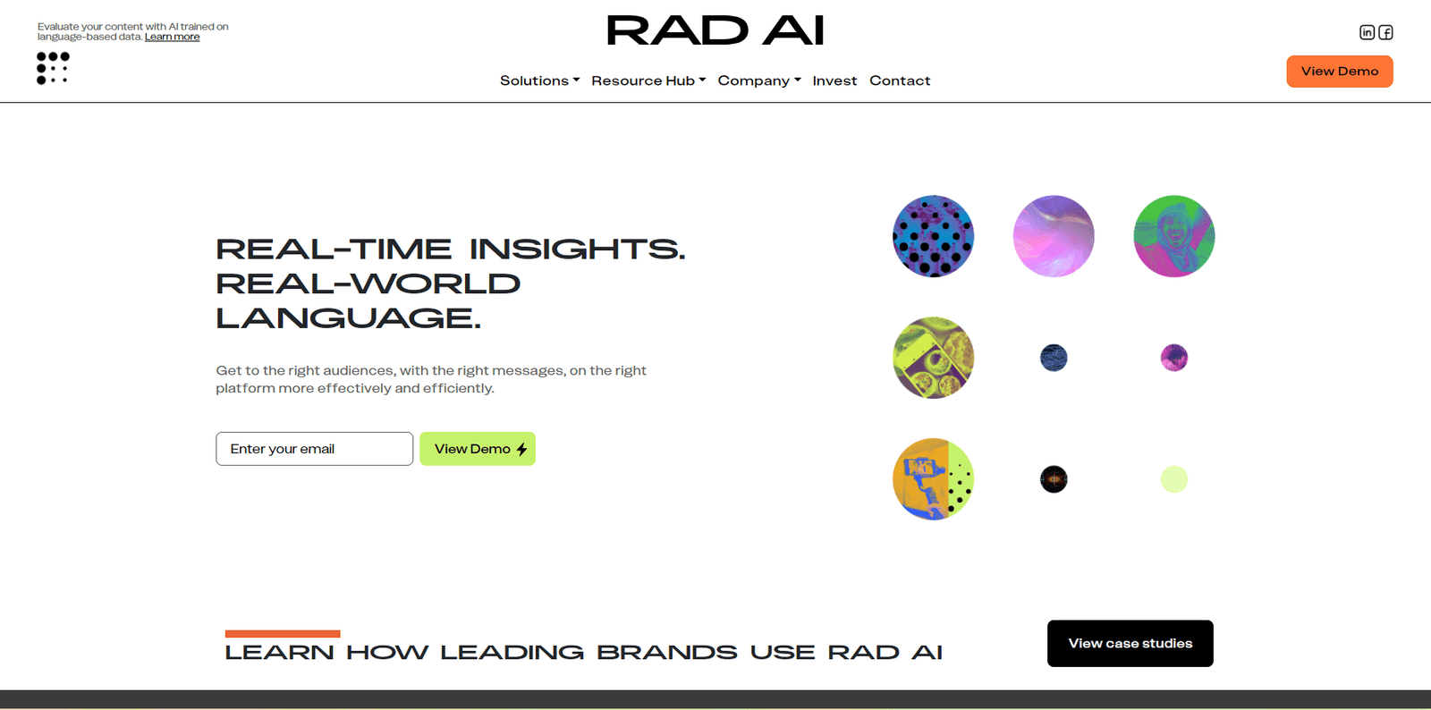 RAD AI Landing Page