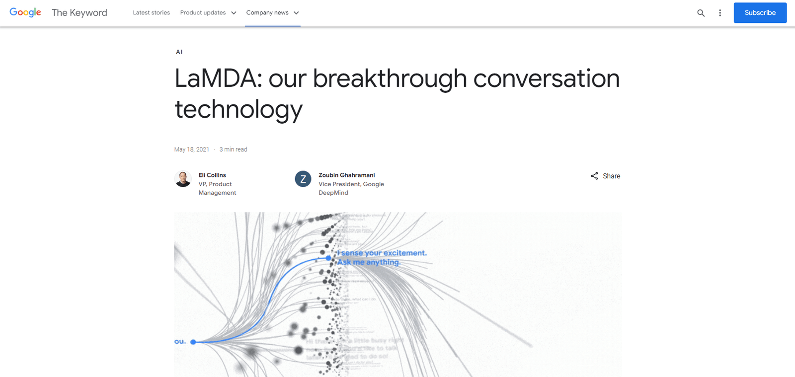 LaMDA Landing Page