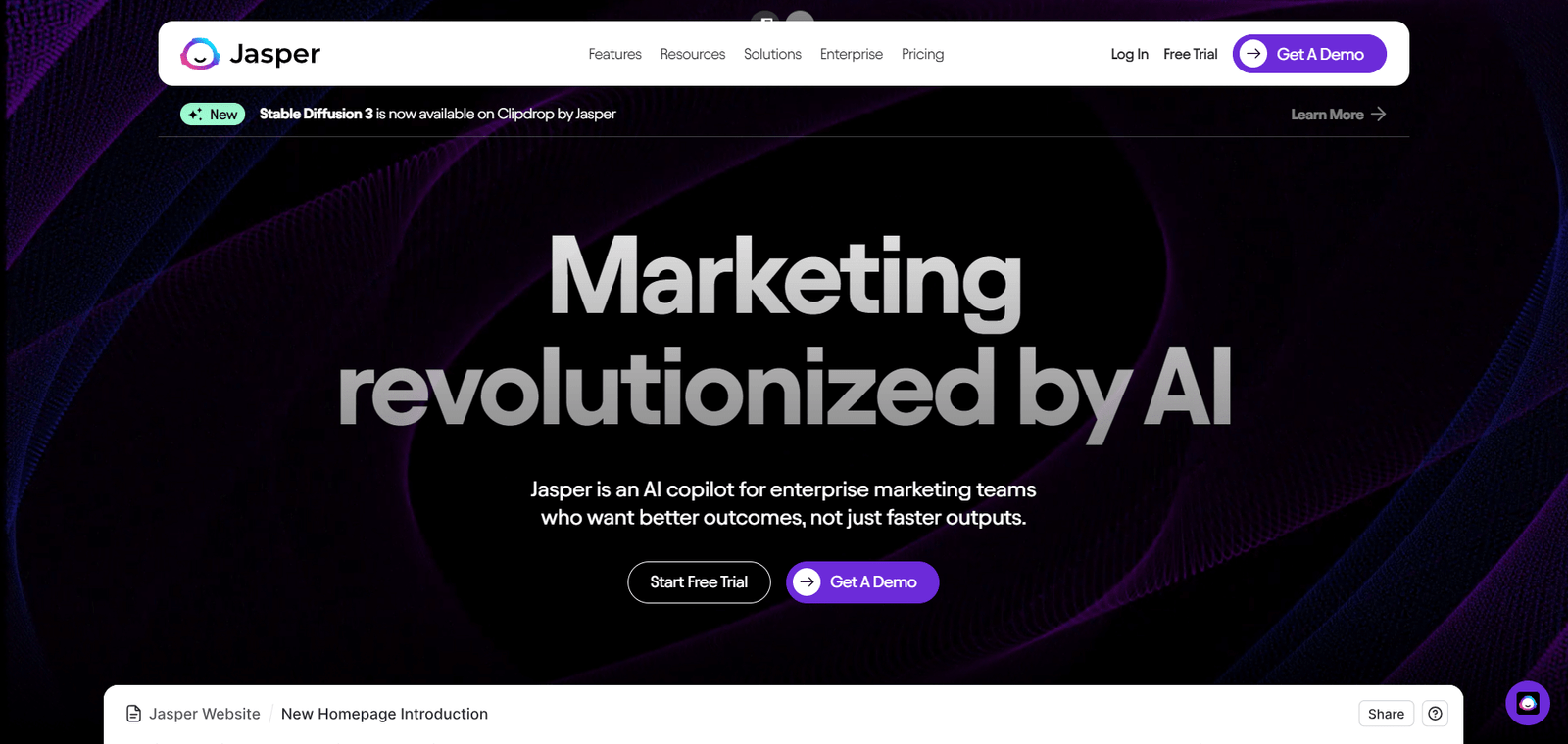 Jasper Landing Page