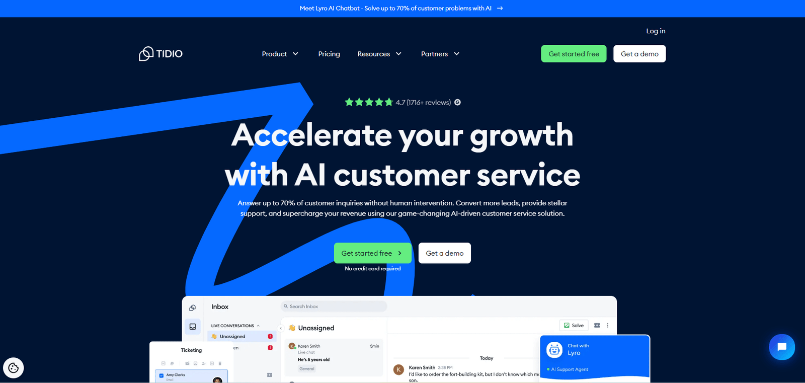 Tidio Landing Page