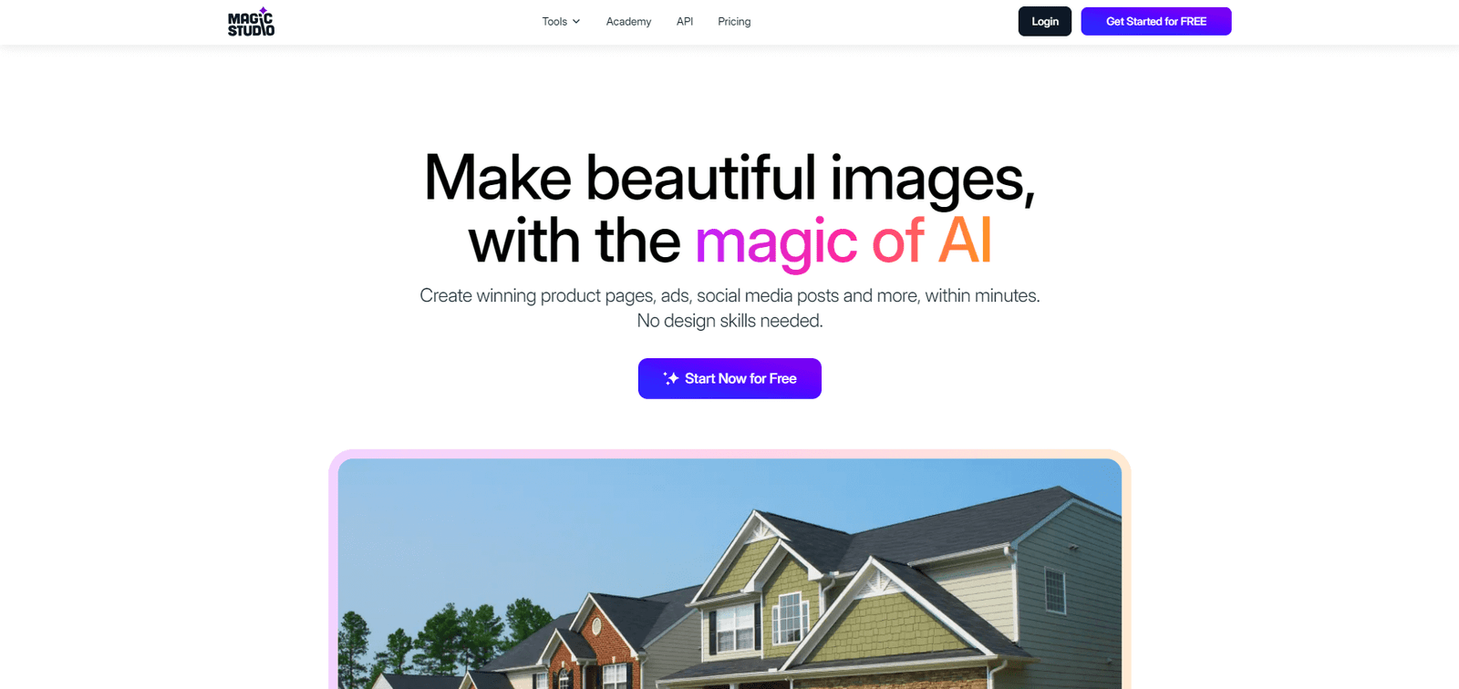 Magic Studio Landing Page