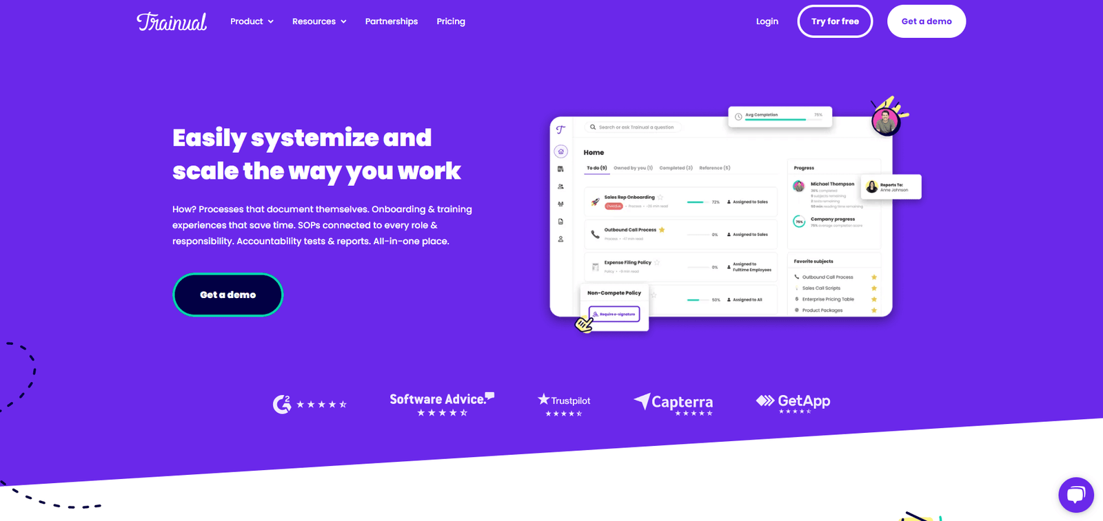 Trainual Landing Page