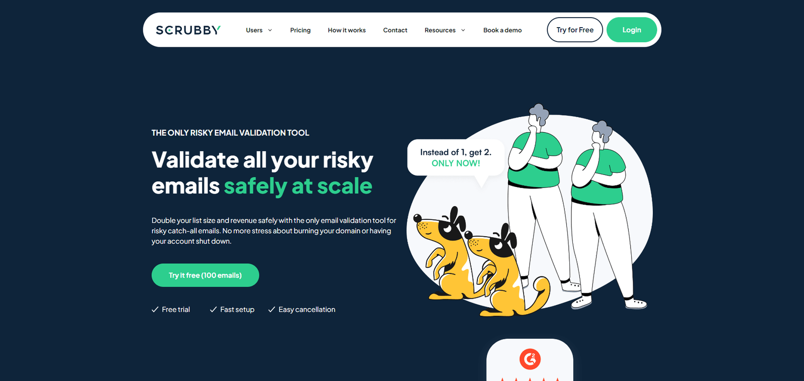 Scrubby Landing Page