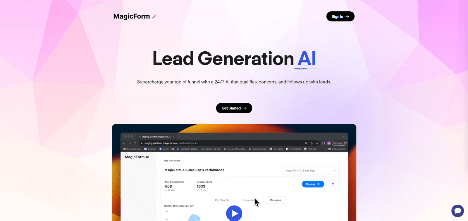 MagicForm Landing Page