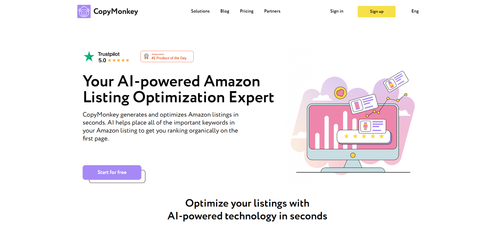 CopyMonkey Landing Page